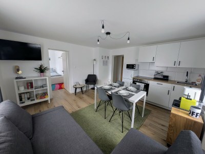 Apartment Haus Im Hochtal-upstairs, small room with 2sngle beds - Features photo 7