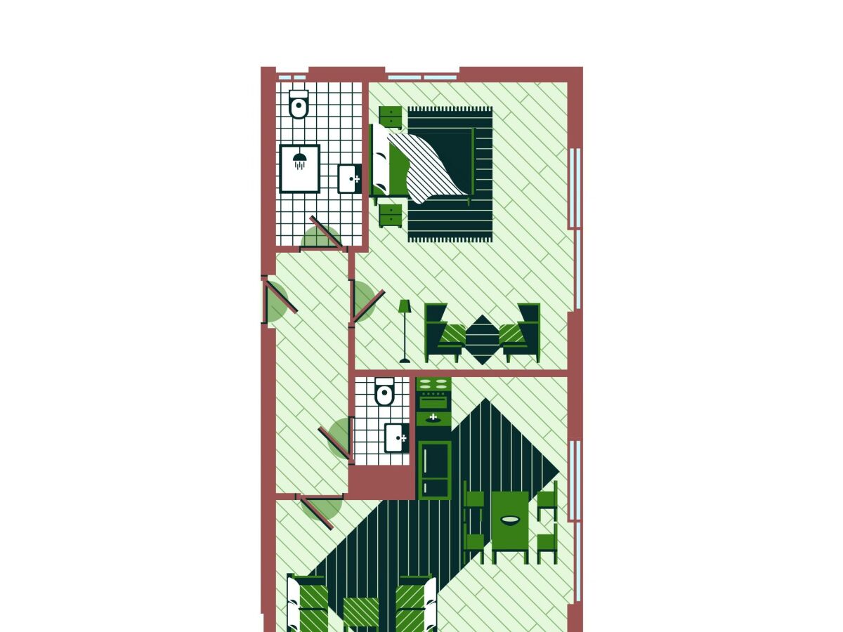 Apartment Ferienwohnung Top 1, 60 m², 4 Personen