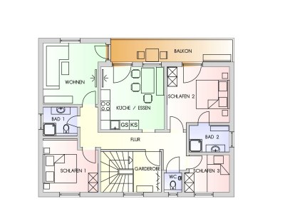 Apartment Appartement, Dusche, Bad, WC, Balkon, neuwertig - Features photo 46