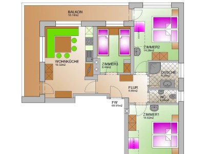 Apartment Apartment/3 Schlafräume/Bad, WC - Features photo 18