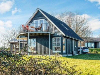 Holiday house Panoramic Fjord Retreat with Spa Bath in Ørding - Holiday house