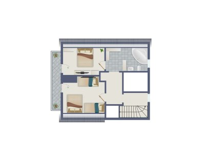 Apartment Ferienhaus, Dusche und Bad, WC, 3 Schlafräume - Outdoor photo 32