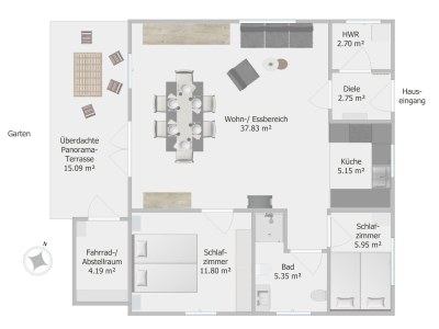 Apartment 4-Bett-Ferienhaus EifelChalet, 2 Schlafräume - Outdoor photo 4