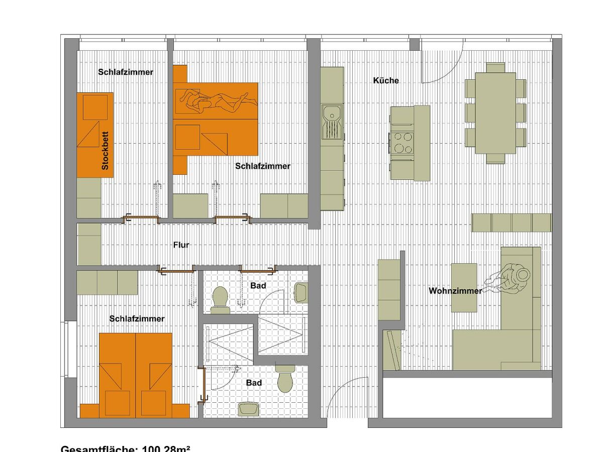 Apartment Appartement/Fewo, Bad, WC, 3 Schlafräume - Outdoor photo 2
