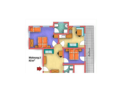 Apartment Top 2 / 5 Pers./2 Schlafräume/DU, WC - Features photo 22