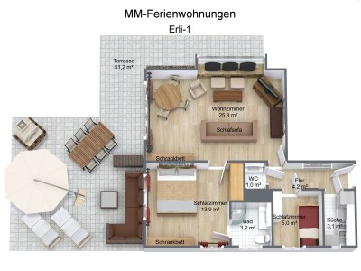 Holiday apartment Ferienwohnung Haus Erli Wohnung Erli 1 - Document photo 27