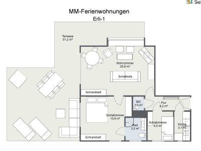Holiday apartment Ferienwohnung Haus Erli Wohnung Erli 1 - Document photo 28