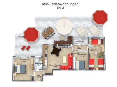 Holiday apartment Ferienwohnung Haus Erli Wohnung Erli 2 - Document photo 22