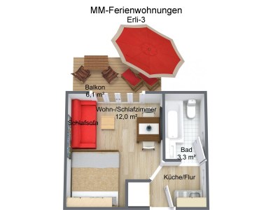 Holiday apartment Ferienwohnung Haus Erli Wohnung Erli 3 - Document photo 25
