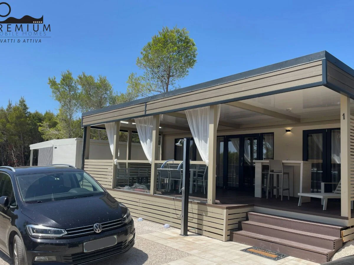 caravan Charming Two-bedroom Mobile Homes Drage - Mobile Home with Sea View and Terrace - Outdoor photo 5