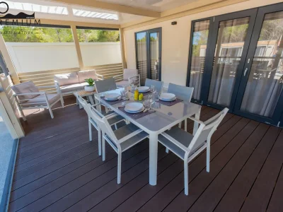 caravan Charming Two-bedroom Mobile Homes Drage - Mobile Home with Sea View and Terrace - Outdoor photo 4