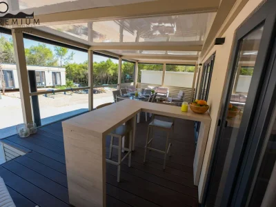 caravan Charming Two-bedroom Mobile Homes Drage - Mobile Home with Sea View and Terrace - Outdoor photo 7