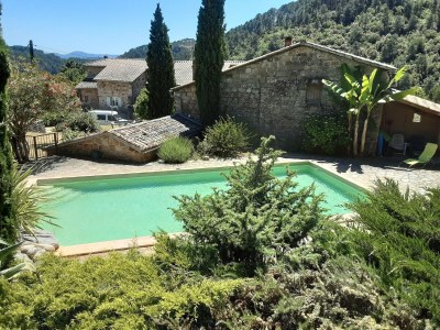 Holiday house Charming stone house with shared pool, Chambonas - Outdoor photo 3