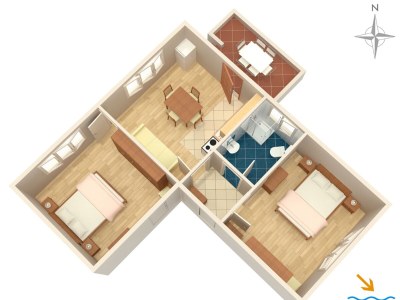 Apartment Two bedroom apartment near beach Ugljan A-828-a - Outdoor photo 29