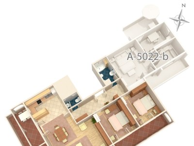 Apartment Two bedroom apartment with terrace and sea view Banjol, Rab A-5022-a - Outdoor photo 44