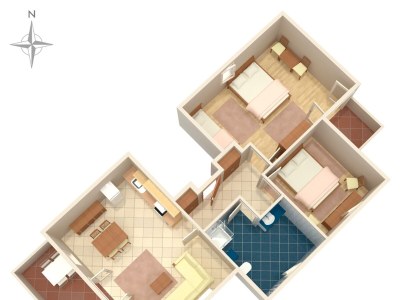 Apartment Two bedroom apartment with terrace and sea view Banjol, Rab A-5022-d - Outdoor photo 30