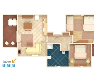 Apartment Two bedroom apartment with terrace and sea view Banjol, Rab A-5022-d - Outdoor photo 32