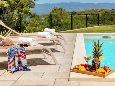 Villa Villa Pinaza C with heated pool, sauna, and whirlpool in Vrbnik - Outdoor photo 9