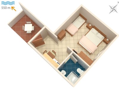 Apartment Studio flat with terrace Novigrad AS-2536-b - Outdoor photo 21