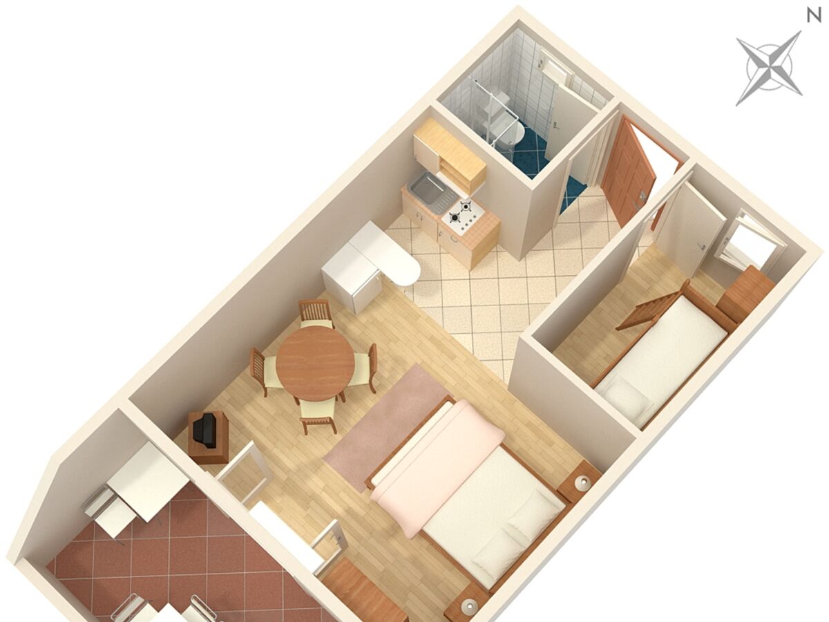 Apartment One bedroom apartment near beach Sumpetar, Omiš A-2808-b - Outdoor photo 5