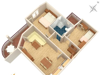 Apartment Two bedroom apartment with balcony and sea view Tučepi, Makarska A-3193-d - Outdoor photo 17