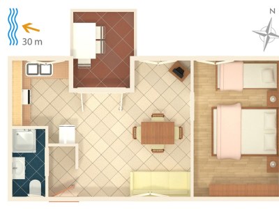 Apartment One bedroom apartment near beach Brodarica, Šibenik A-4194-a - Outdoor photo 36