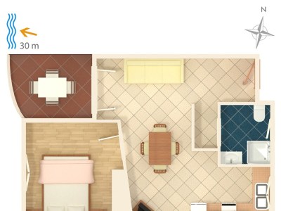 Apartment One bedroom apartment near beach Brodarica, Šibenik A-4194-c - Outdoor photo 38