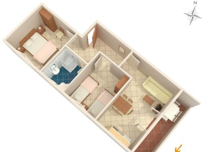 Apartment Two bedroom apartment with balcony and sea view Seget Vranjica, Trogir A-8507-a - Outdoor photo 22