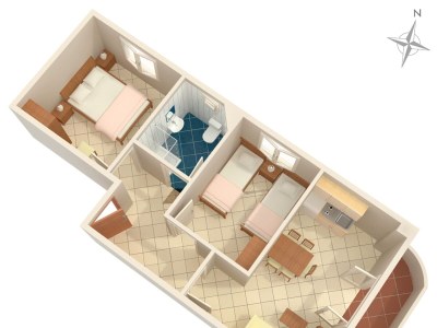 Apartment Two bedroom apartment with balcony and sea view Seget Vranjica, Trogir A-8507-b - Outdoor photo 22