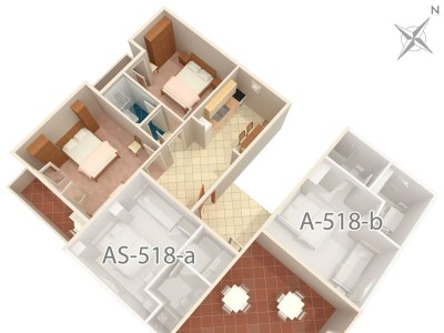 Apartment Two bedroom apartment with balcony and sea view Podgora, Makarska A-518-a - Outdoor photo 20