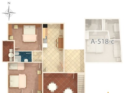 Apartment Two bedroom apartment with balcony and sea view Podgora, Makarska A-518-d - Outdoor photo 26