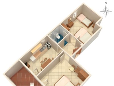 Apartment Two bedroom apartment with terrace and sea view Mandre, Pag A-523-d - Outdoor photo 24