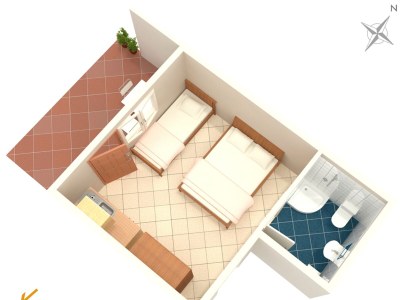 Apartment Studio flat with terrace Podaca, Makarska AS-4734-a - Outdoor photo 18