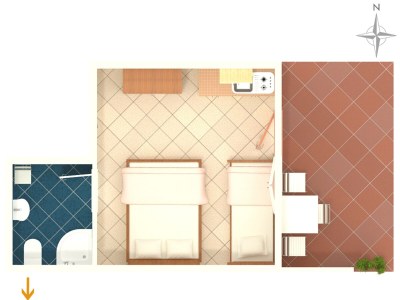 Apartment Studio flat with terrace Podaca, Makarska AS-4734-a - Outdoor photo 20