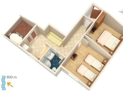 Apartment Two bedroom apartment with terrace and sea view Njivice, Krk A-5458-a - Outdoor photo 28