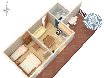 Apartment One bedroom apartment with balcony and sea view Bibinje, Zadar A-5786-c - Outdoor photo 24