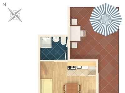 Apartment One bedroom apartment with balcony and sea view Bibinje, Zadar A-5786-c - Outdoor photo 26