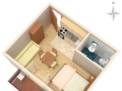 Apartment Studio flat with balcony and sea view Bibinje, Zadar AS-5786-b - Outdoor photo 19