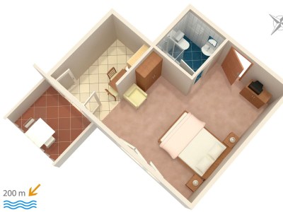 Apartment Studio flat with balcony and sea view Vrsi - Mulo, Zadar AS-5796-a - Outdoor photo 20