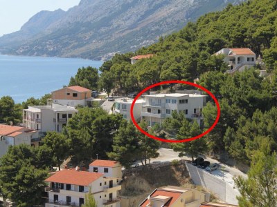 Apartment Studio flat with balcony and sea view Brela, Makarska AS-6895-b in Brela - Apartment