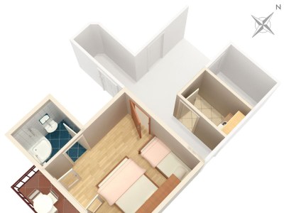 Apartment Studio flat with balcony and sea view Brela, Makarska AS-6895-c - Outdoor photo 20