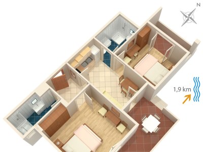 Apartment Two bedroom apartment with terrace Sveti Anton, Krk A-5288-a - Outdoor photo 23