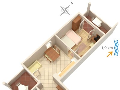 Apartment One bedroom apartment with terrace Sveti Anton, Krk A-5288-c - Outdoor photo 25