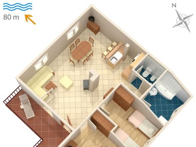 Apartment Two bedroom apartment with terrace and sea view Malinska, Krk A-5290-a - Outdoor photo 26