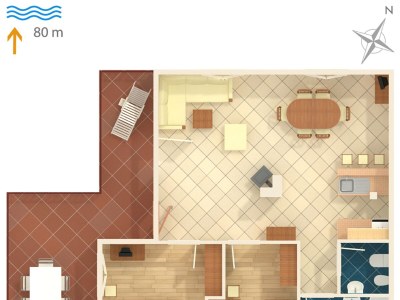 Apartment Two bedroom apartment with terrace and sea view Malinska, Krk A-5290-a - Outdoor photo 28