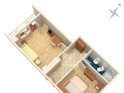 Apartment One bedroom apartment with balcony and sea view Punat, Krk A-5410-b - Outdoor photo 30