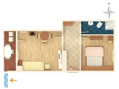 Apartment One bedroom apartment with balcony and sea view Punat, Krk A-5410-b - Outdoor photo 32