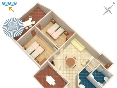 Apartment Two bedroom apartment with terrace and sea view Njivice, Krk A-5427-a - Outdoor photo 28