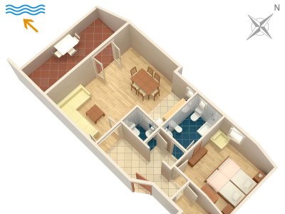 Apartment Two bedroom apartment with terrace and sea view Njivice, Krk A-5427-b - Outdoor photo 25