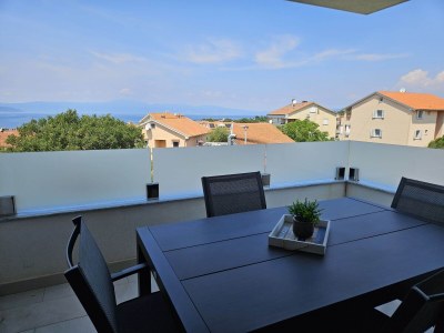 Apartment Two bedroom apartment with terrace and sea view Malinska, Krk A-19374-b - Outdoor photo 11